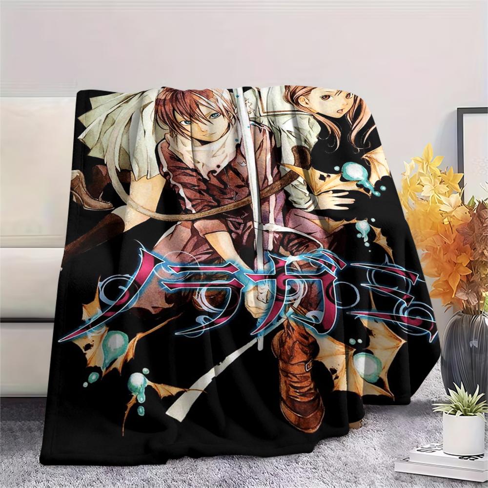 1PC Noragami Stray God Print Flannel Blanket, High quality Comfortable for All Seasons, Home Decor, Warmth and Comfort, Perfect for Christmas Gifts 98