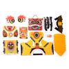 Chinese Lion Dance Head DIY Assembly Interesting Educational Cute Style Paper Decorative Craft Model for Toy Yellow