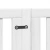 9 Piece Foldable White Dog Gate 450 Cm Poplar Wood