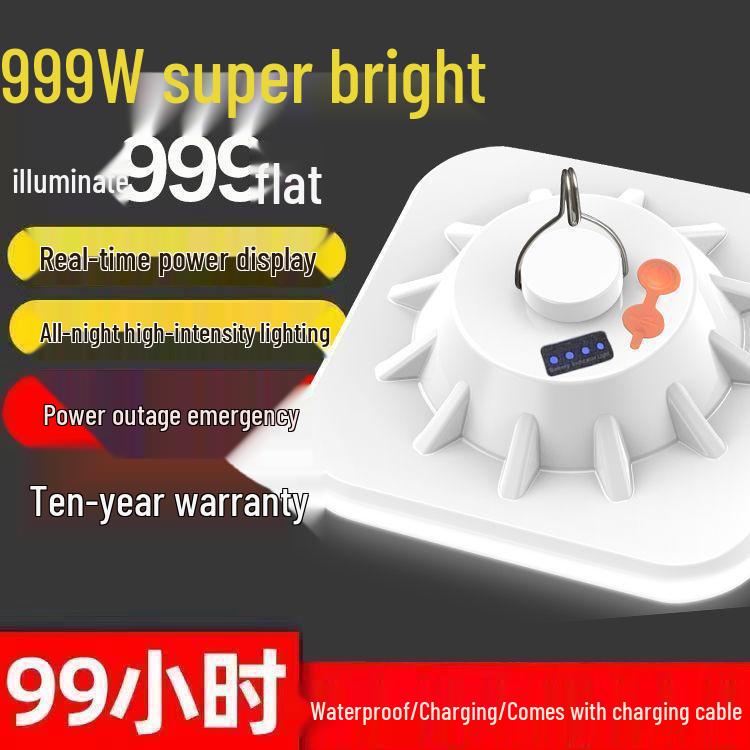 Super Bright Rechargeable LED Bulb: Waterproof Outdoor Night Light for Street Stalls, Households, and Emergencies