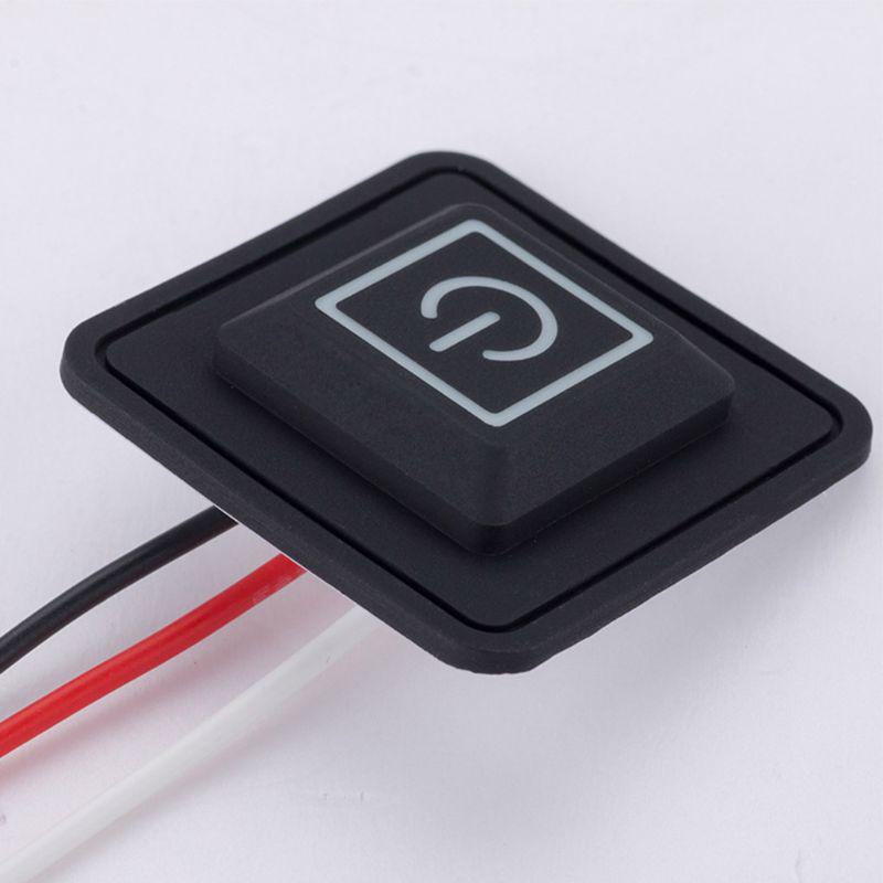 3,7-12V Wasserdichter Tastenschalter DIY Temperaturregler für Elektrisch beheiztes Taillenband Weste Hose Handschuhe Einfach zu bedienen