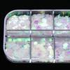 1case AB Nail Glitter Sequins Mixed Shape Paillette Holographic Flake Slice Decoration Tips