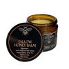 Organic Grass-Fed Beef Tallow Balm with Raw Honey, Natural Skin Care Balm, Moisturizing & Repairing, Soothes Sensitive Skin, 4 Oz