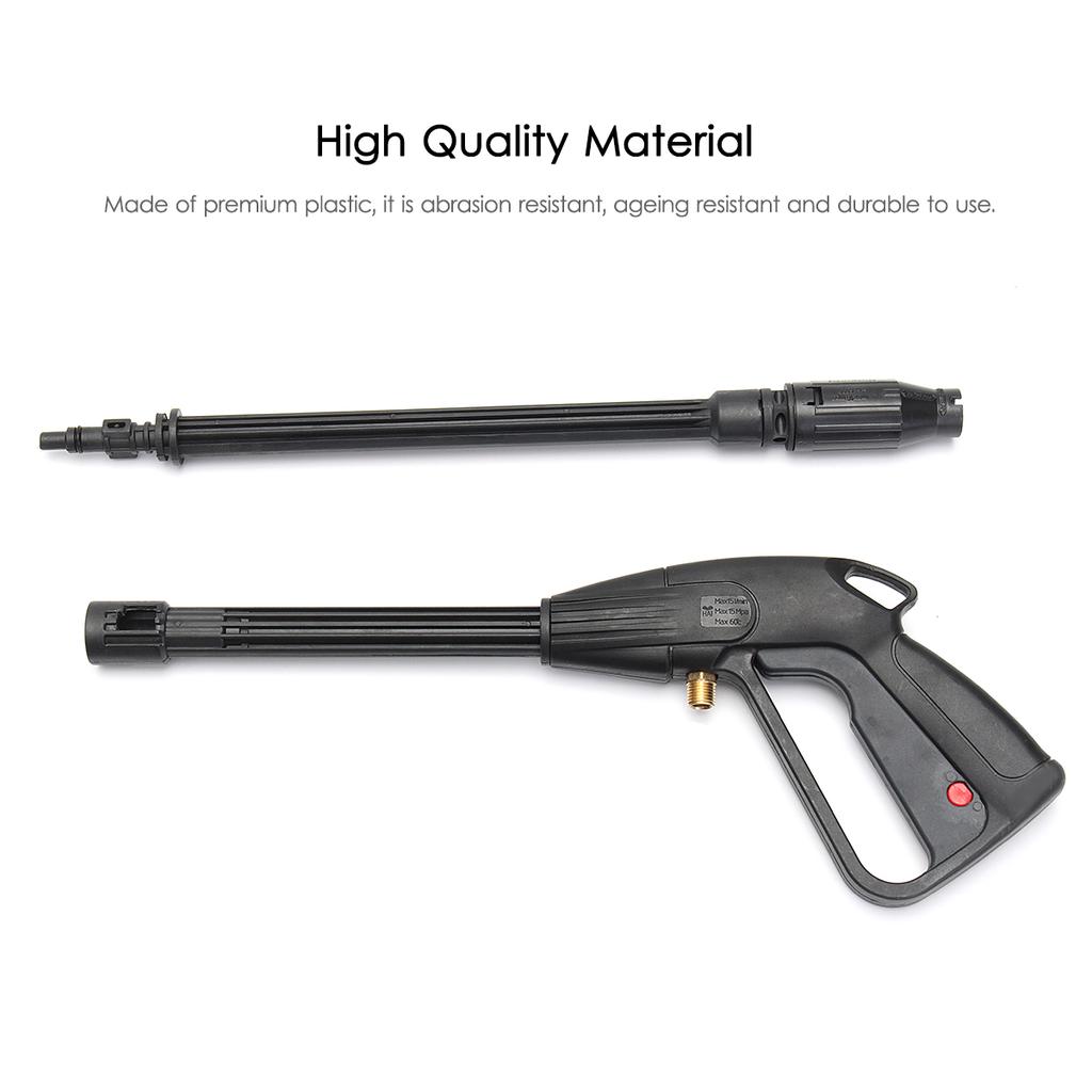 High Pressure Washer Gun High Power Washer Water Spray Gun with Long Wand 160bar Cleaning Tool for