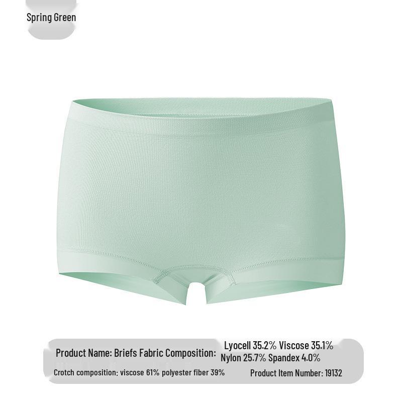 Women's Anti-Exposure Mid-Rise Cotton Briefs with Antibacterial Crotch - High Elasticity, Seamless, Comfortable Fit