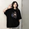 Women's Summer Drop Shoulder Loose T-Shirt, Korean-Style Short-Sleeve Stylish Top, Comfortable and Breathable
