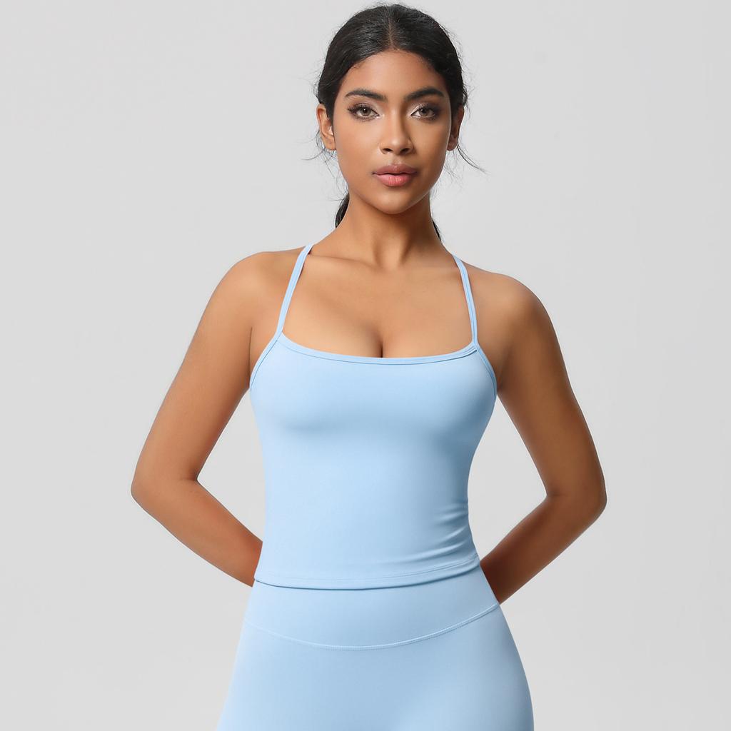 Women High Quality Sport Tank Tops With Chest Pads Compressed Quick-dry Super Elastic Suitable For Running Gym Fitness Training Yoga