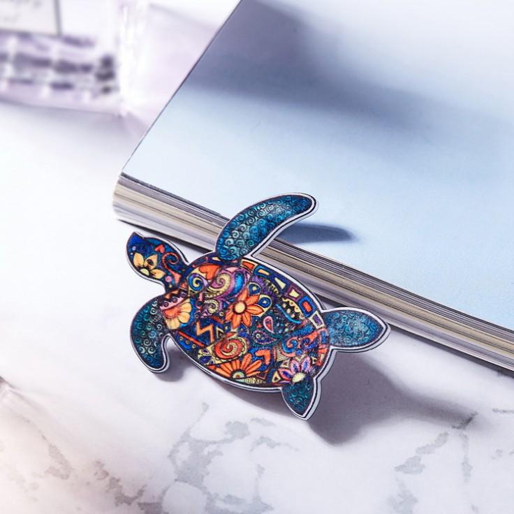 Retro European-American Style Acrylic Cat Brooch - Fashionable Heat Transfer Animal Pin