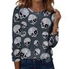 Women's Casual Long Sleeve Print Crewneck Top
