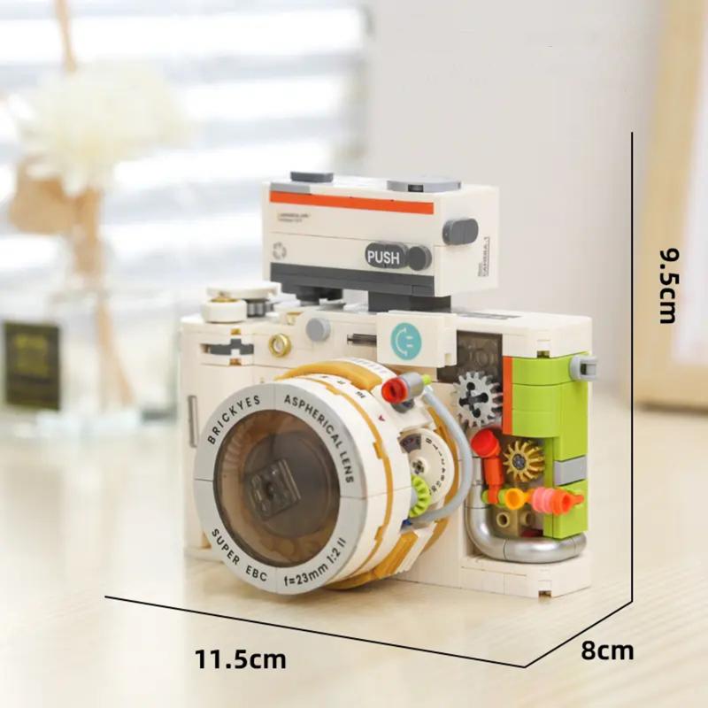 New Mechanical Retro Camera Men And Women Assembled Building Blocks Toy Model Ornaments Children's Holiday Gifts