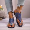 Women's Rhinestone Butterfly Flat Sandals