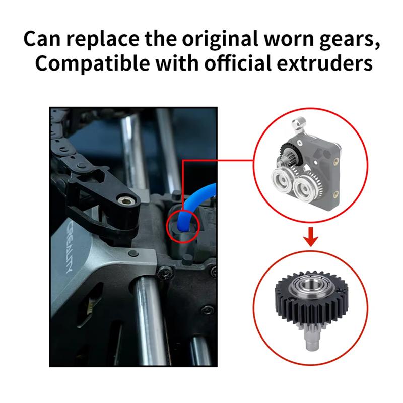 Extruder Transmission Reduction Gear for Creality K1 K1C K1 Max High Quality Drive Gear for K1 Sseries 3D Printer Parts