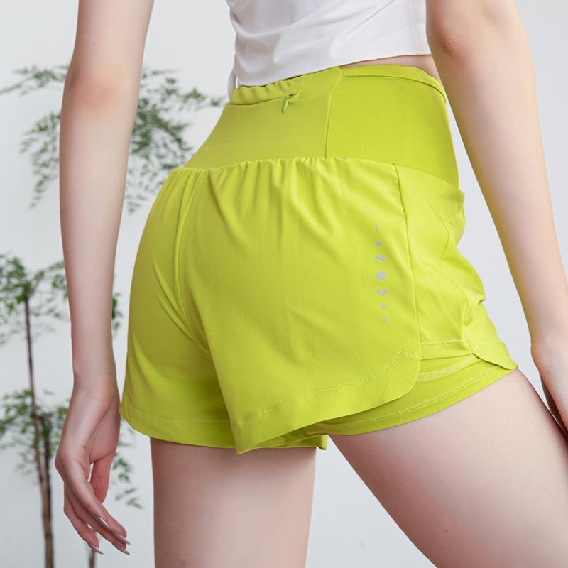 Women's Quick-Dry Breathable Yoga and Running Shorts - Summer Anti-Exposure, Fake Two-Piece Design