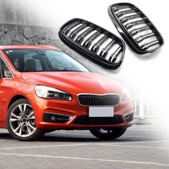 

2 шт. центральная решетка двойной прочности глянцевая антикоррозионная высокая черная планка передняя решетка для замены