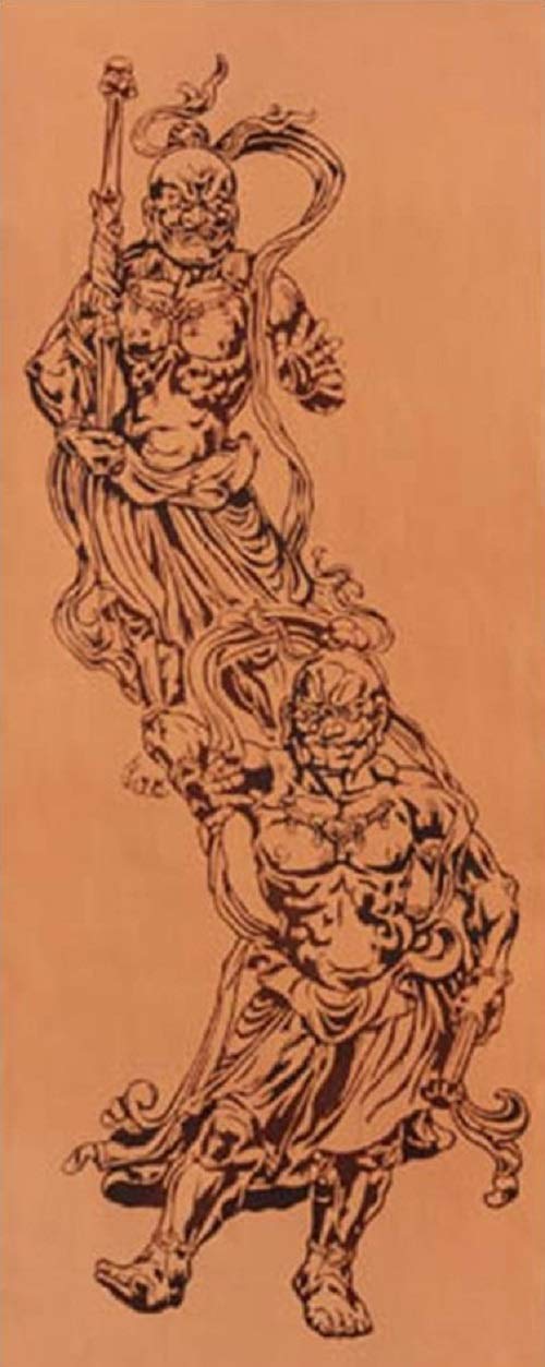 

Todaya Shoten Tenugui Nio statue 393 Nashien-zome (hand towel)