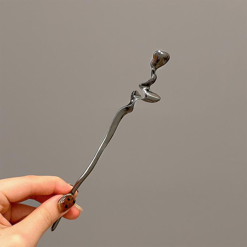 

Новая китайская заколка для волос в виде ветки, металлическая, женская, простая, с темпераментом, ретро, для ханфу, ципао, качающаяся заколка, ободок, подарки