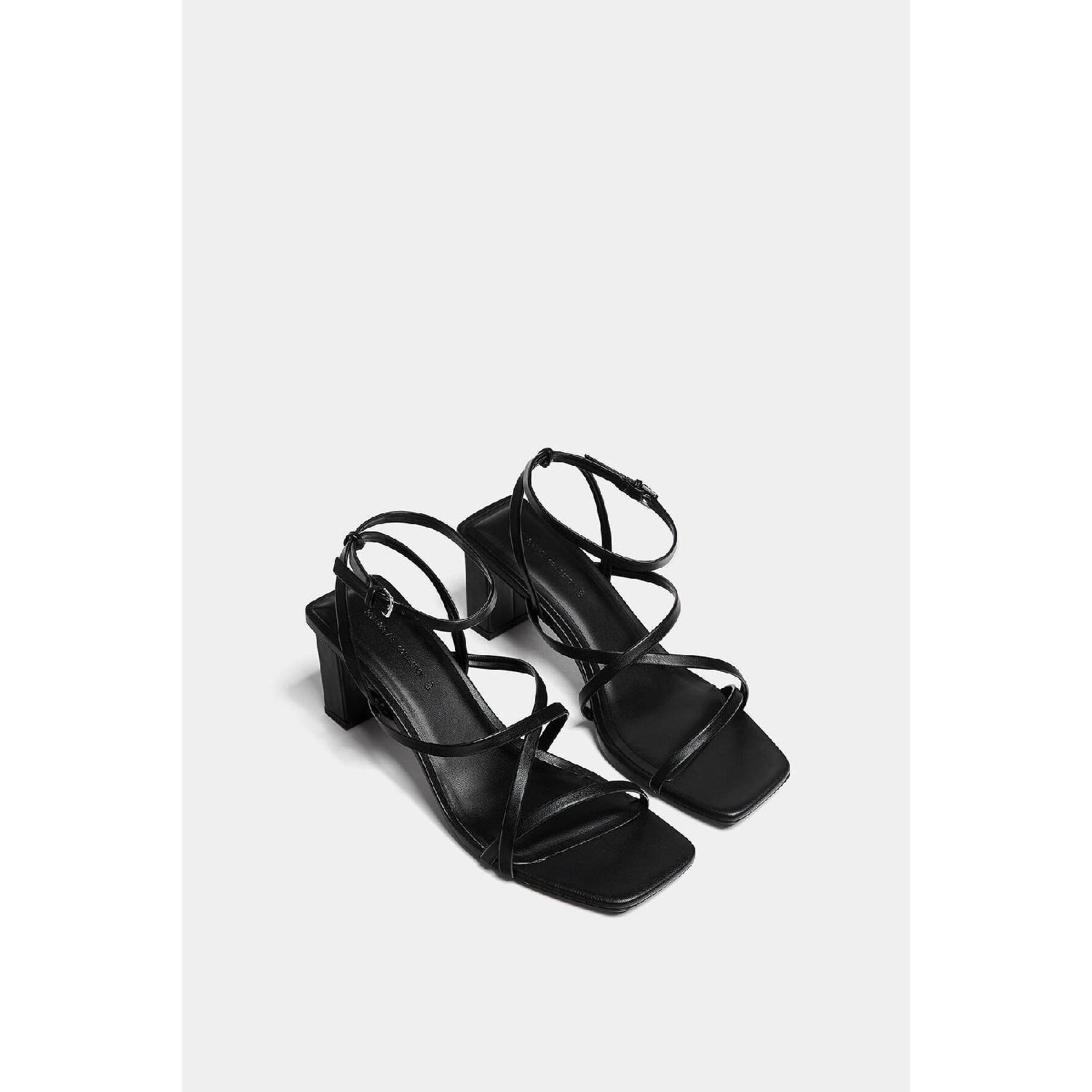 

Cross-strap Heeled Sandals