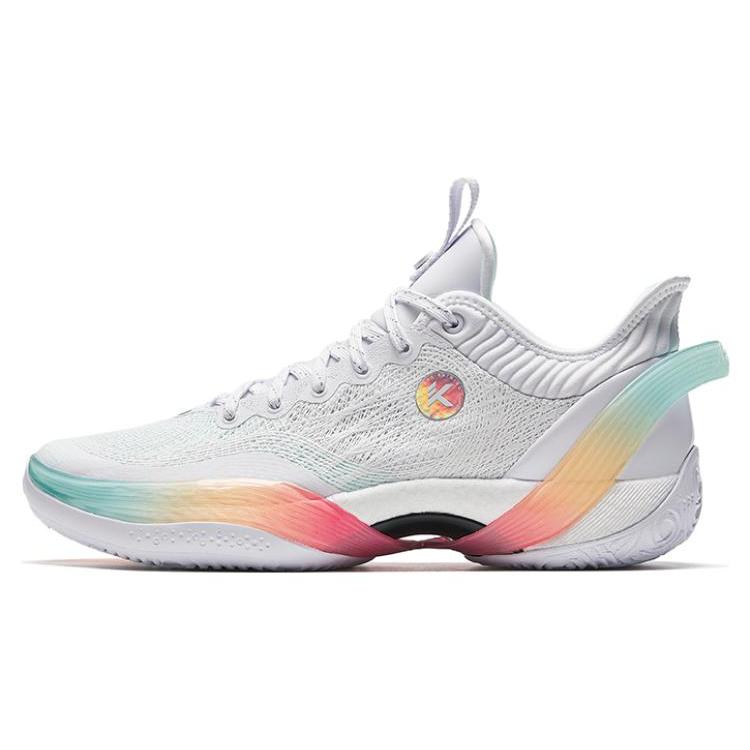 New ANTA Three point Rain1.0 Basketball Shoes Men Low Top White/Orange 912321102S-2