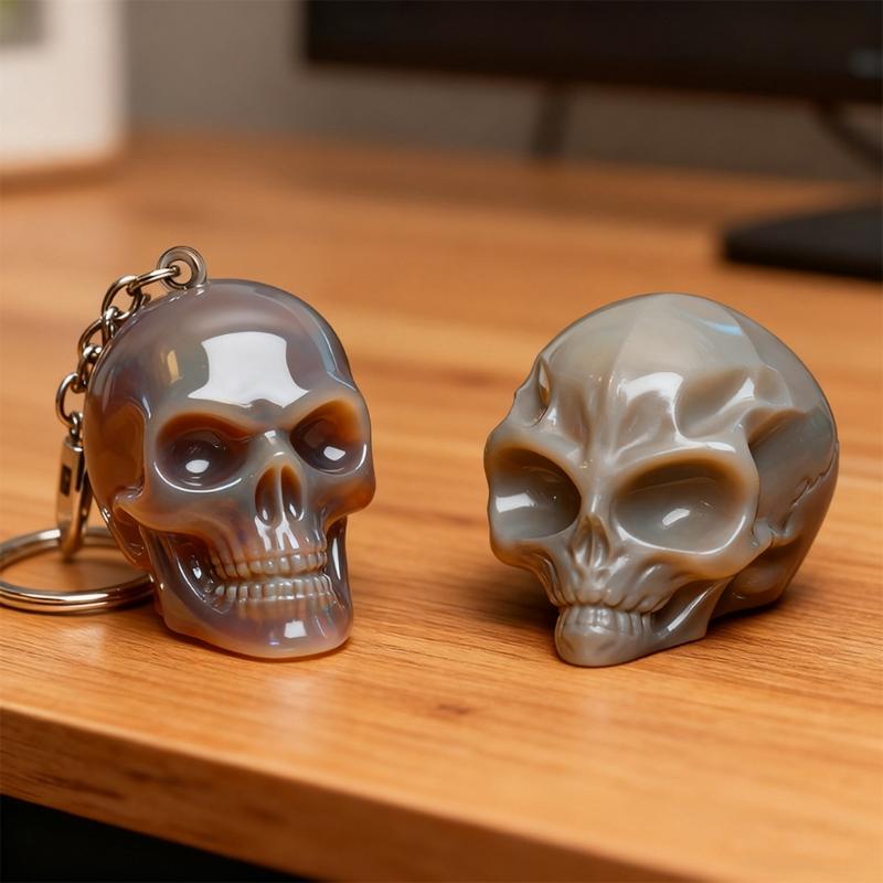 Pack of 2 Precisions Engineered Skull Silicone Molds for Artistic Resin Casting Decorations and Craftsmanship Training