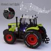 1:32 Excavator Bulldozer Model Toy Car Metal Body Sound Light Slide Forward Tractor Alloy Engineering Vehicles Models Kids Toys
