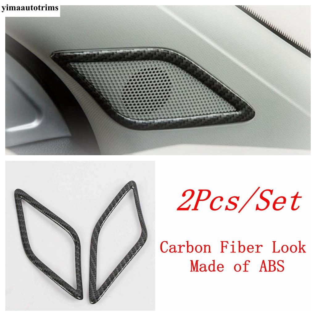 Pillar A Speaker Horn Tweeter Sound Ring Frame Cover Trim ABS Matte / Carbon Fiber Accessories Interior For MG ZS 2018 -