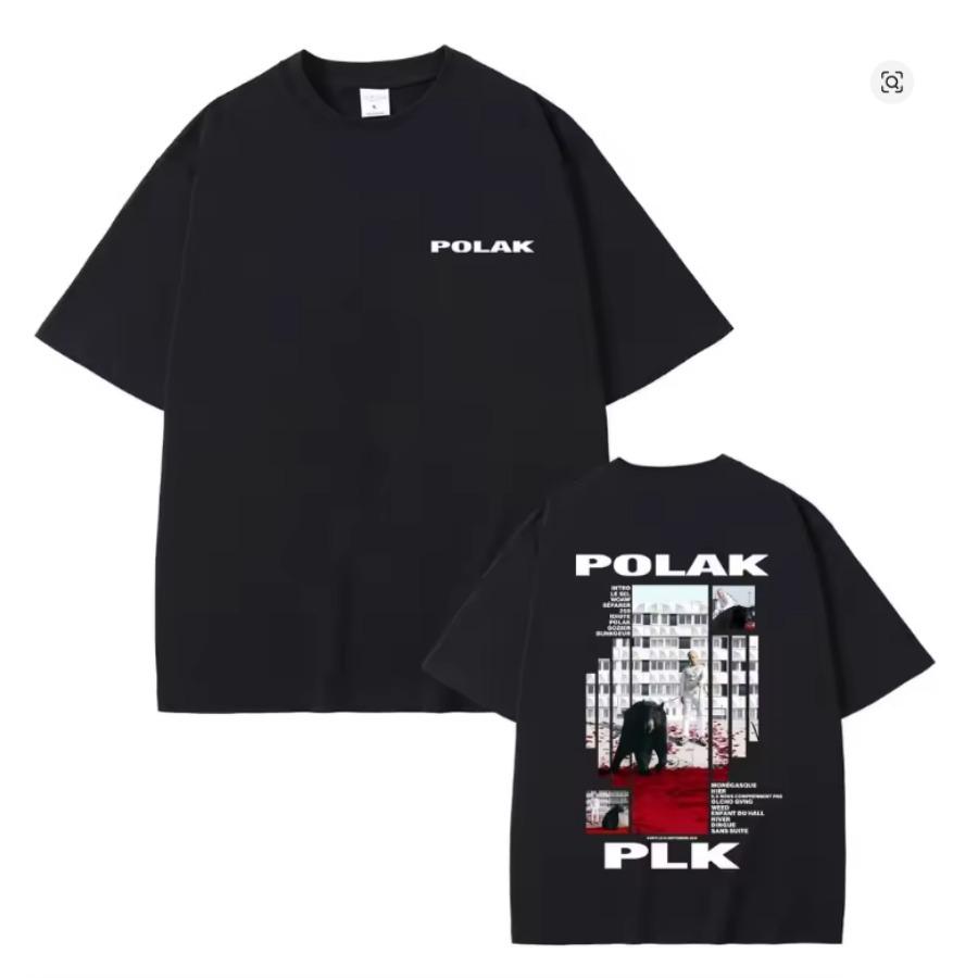 Rapper Plk Polak Grafik T-Shirt Streetwear Hiphop Rock Pop Musik Mode Lässig Kurzarm T-Shirt Herren Harajuku Oberteile