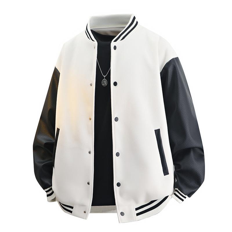 Retro Baseball Collar Baseball Uniform Street Loose Jacket