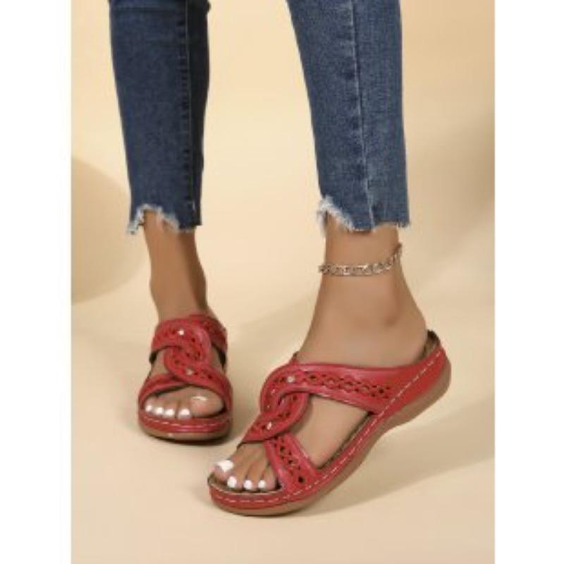 Large size women's shoes summer new retro women's sandals fish mouth casual women's cool slippers