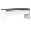 Hall Bench with Cushion White 103 X 38 X 40 Cm
