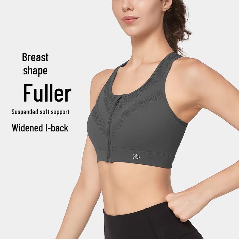 YVETTE High-Impact Front Zip Sports Bra