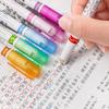 6Pcs/set Kawaii Flowers Line Shaped Highlighter Pens Roller Tip Curve Liner Marker for Writing Journaling Drawing Stationery