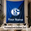 Custom Text Tapestry Schalke 04 FC Print Wall Tapestry Indoor Living Room Wall Decor