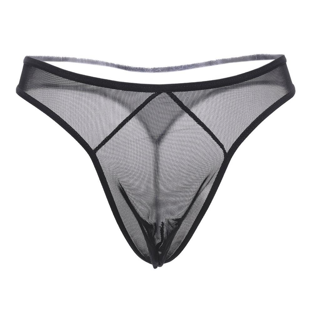 Transparent Sexy Men's Thong, Ultra-thin Mesh Low-rise Seduction Panties, Male Sex Underwear T-pants 2011