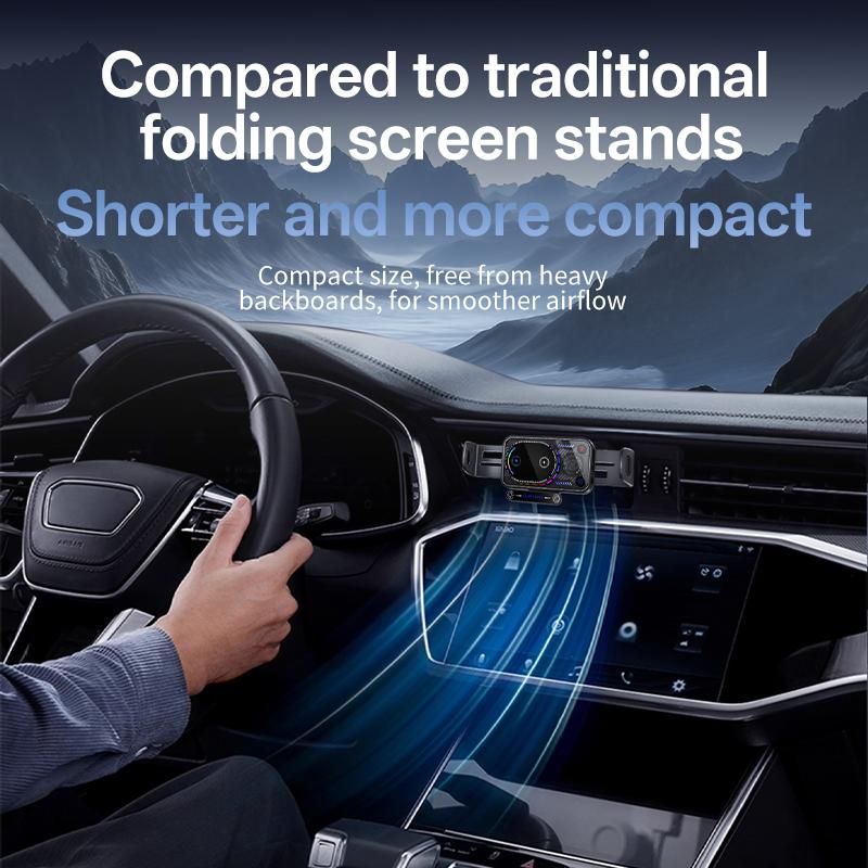 Wireless Charger Stand Air Vent/Dashboard Phone Mount Fast Charging Station For iPhone 17 Samsung Galaxy Z Fold  Z Flip 7/6/5/4