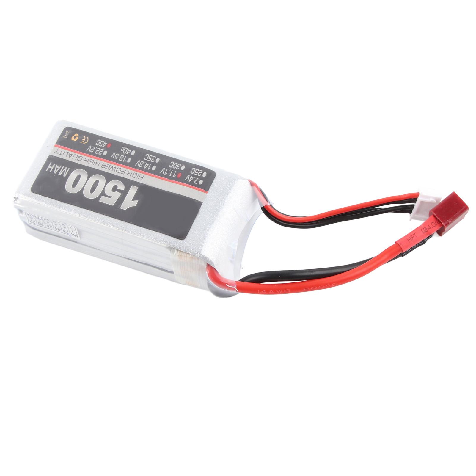 

Акумулятор LiPo 11.1V 45C 1500mAh 3S для FPV гоночного дрона, квадрокоптера, вертольота, літака, радіокерованого човна, радіокерованого
