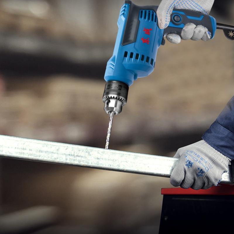 DongCheng Hand Drill J1Z-FF05-10B Pistol Drill 600W Forward and Reverse Adjustable Speed Power Tool