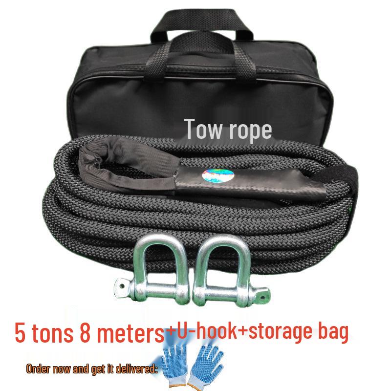 Heavy-Duty Wear-Resistant Off-Road Tow Rope for Small Cars