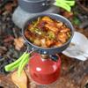 2021 High Quality Outdoor Fast Thermal Conductivity Tableware Mess Kit Kettle Cup Pot Set for Camping Hiking Picnic Travel Cookware Set
