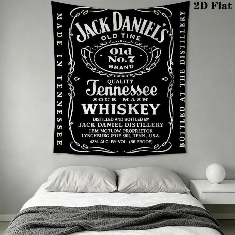 Jack Daniel'S Old No Brand Tennessee Sour Mash Whiskey Jack Daniel Distillery Lynchburg Tenn Usa Tapestry Background Cloth Wallmounted