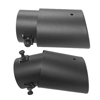 Autoauspuff Schalldämpferspitze Aluminiumlegierung Endrohr Schwarz Auto Ovaler hinterer Auspuff Hinteres Auspuffrohr Automodifikationsteile