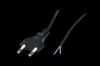 Kabel Zasilający 2 Pinowy Cee 7/16 Płaski Z Przewodem 1.6M Czarny Ocynk