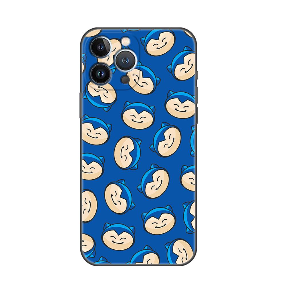 Pouzdro pro Apple iPhone 14 11 13 7 12 Pro 7 XR XS Max 8 Plus 6 14Pro 13Mini Černé Měkké Telefonní Coque Pokemon Pikachu Kreslený