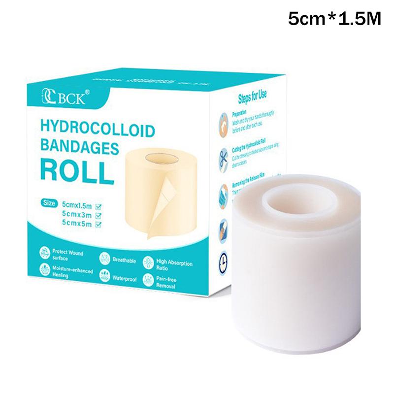 1 Rolle Ultra-dünne Hydrokolloid-Pflaster Wundpflaster Klebend Atmungsaktiv Wasserdicht Transparentes Pad Unterstützt die Wundheilung
