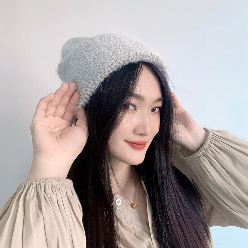 Blooming Knit Beanie (Gray)