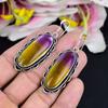 Bi-Color Tourmaline Gemstone 925 Sterling Silver Jewelry Earring 2.44" KG-1786