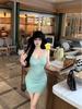 2025 Sexy Hollow Crochet Knit Spaghetti Strap Slim Dress