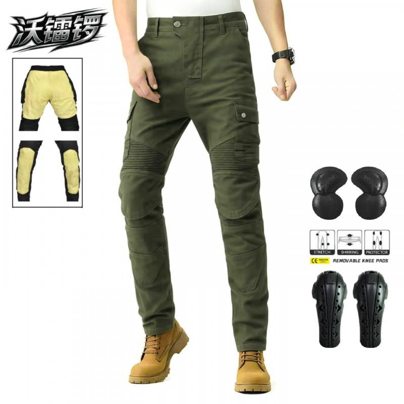 Mens Motorcycle Riding Jeans With Kevlar Reinforcement Tactical Workwear Protective Pants