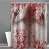 Scary Horror Bloody Splatter Shower Curtains Bathroom Accessories  Halloween Mold-Proof Art Deco Screen Handprint Bathroom Decor