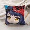 Kujo Sara Cute Genshin Impact Cushion Cover Silky Short Plush Invisible Zipper Dustproof Sofa Pillow Case For Home Decor
