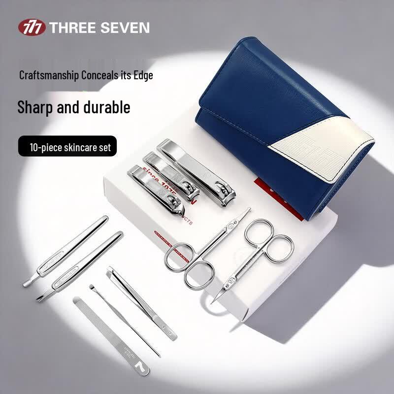 777 (THREE SEVEN) Premium 10-Piece Nail Care Set